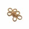 Flower Loop Button Metallic Gold For Clothing Bags DIY Crafts 4 Inch X 2 Inch